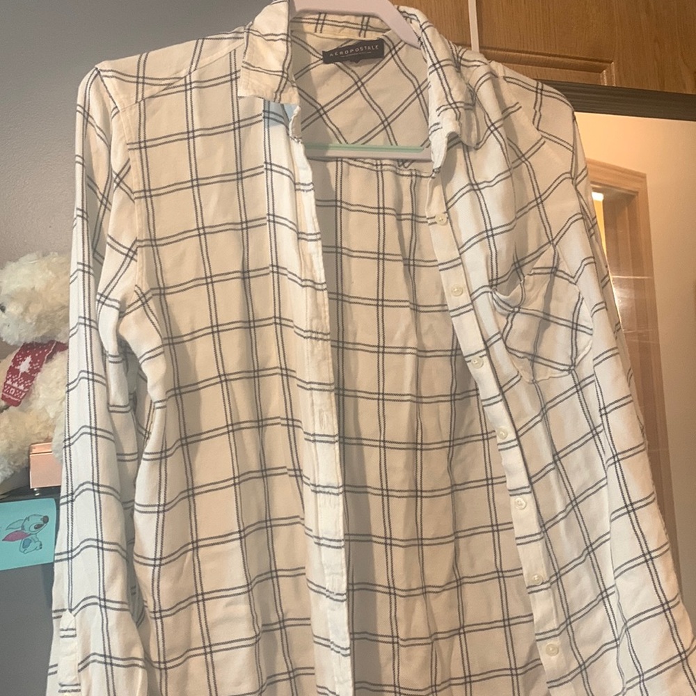 Aeropostale White Flannel Very Soft Size L Women’s